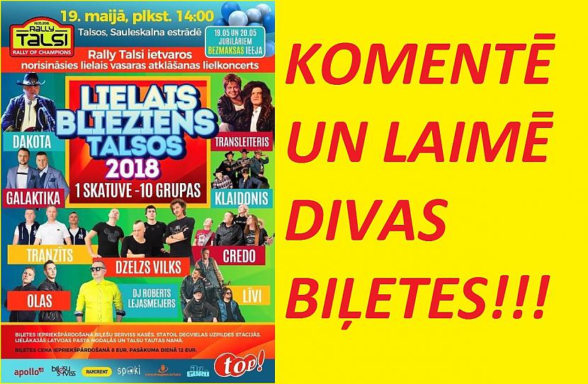 Autors: The Diāna BEIDZIES - Komentē un saņem balvā divas biļetes uz LIELO BLIEZIENU TALSOS 2018.