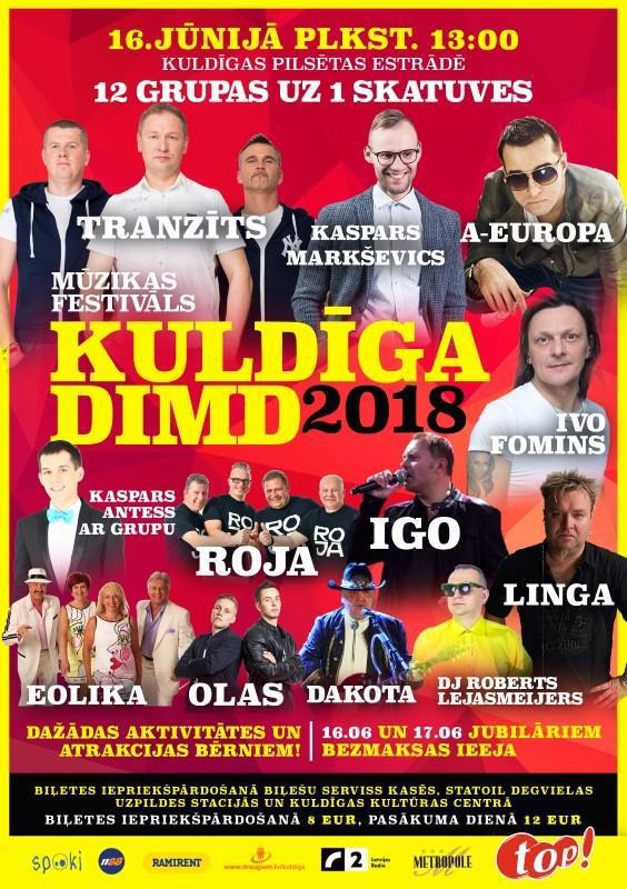 Izsole: MŪZIKAS FESTIVĀLS KULDĪGA DIMD 2018