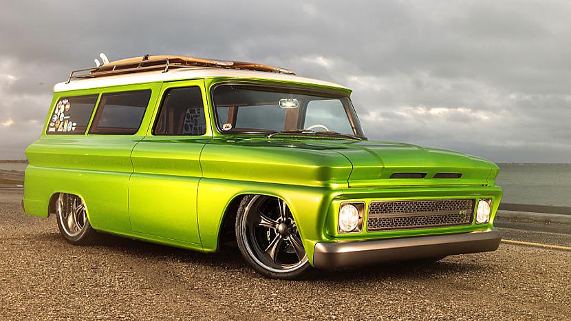 1966 Chevrolet C10 Suburban "Lime Crush" Pro Touring tapšana.