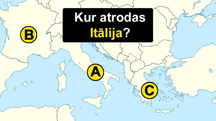 Tests: Vari iegūt šajā Eiropas ģeogrāfijas testā vismaz 5 punktus no 10?