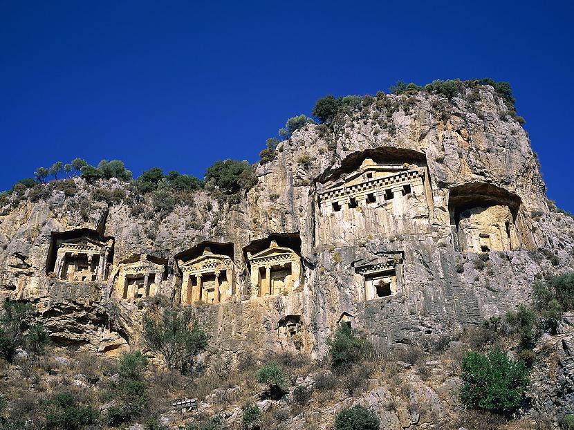 Rock Tombs Dalyan Turkey Autors: dzelksnis ceļojums pa eiropu