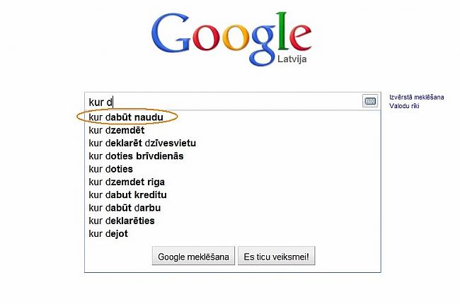 Autors: Moonwalker Ko latvietis meklē Google? 2. daļa