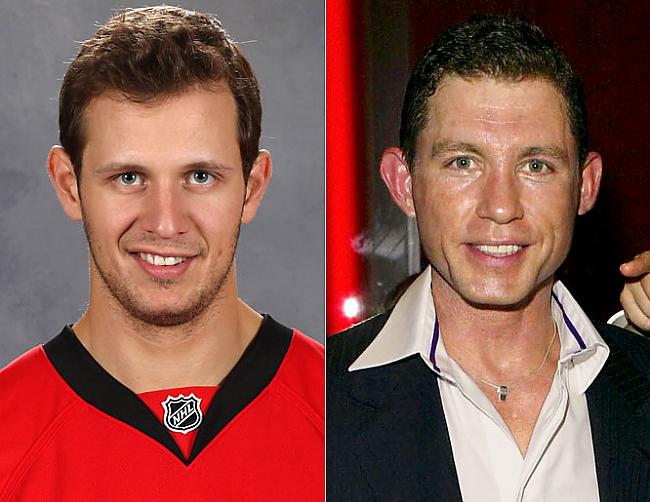 Jason Spezza un Lee Evans Autors: King Ring Hokejistu un aktieru vienādības.