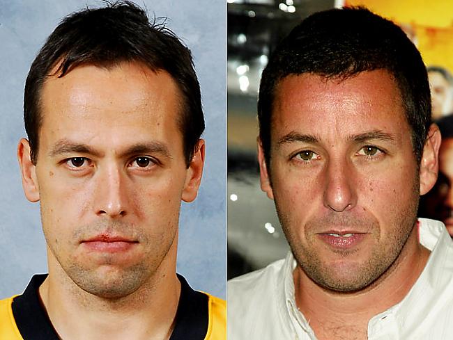 Marco Sturm un Adam Sandler Autors: King Ring Hokejistu un aktieru vienādības.