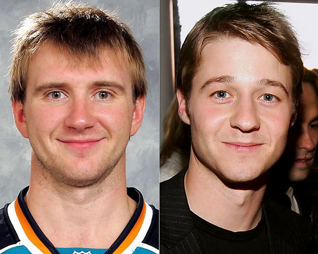 Evgeni Nabokov un Ben McKenzie Autors: King Ring Hokejistu un aktieru vienādības.