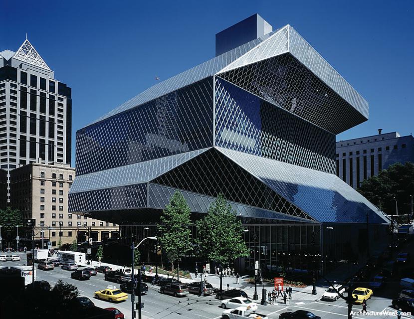 Seattle Public Library Autors: mashedpotatoes modernisma arhitektūra