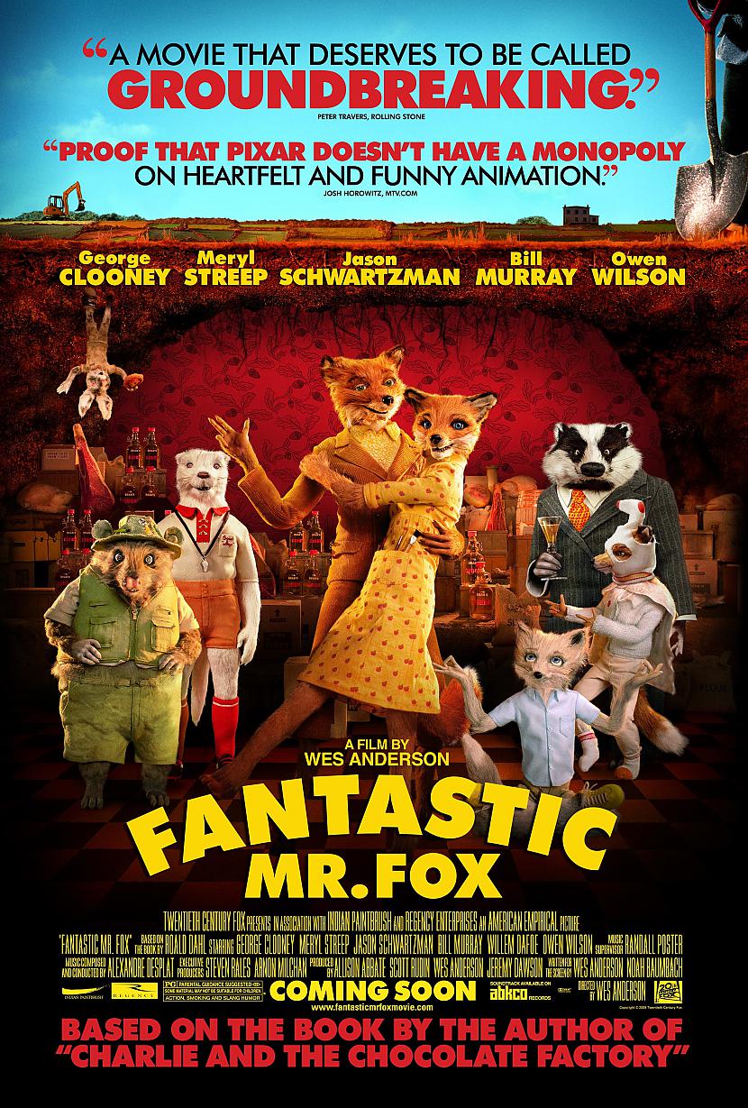 21 The fantastic Mr Fox 2009 Autors: fiesta 25 Labākās animācijas filmas