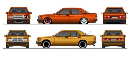 Mercedes Benz 190e Autors: Ekskluzīvais Pixel Cars manga