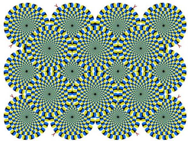 liekas ka čūskas rotē Autors: ilgazins Optiskās ilūzijas