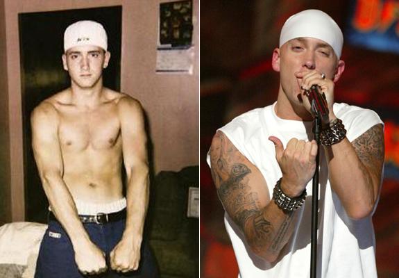 EMINEM Autors: maddo2 kādas izskatījās slavenības kad vēl nebija tetuvējumi...