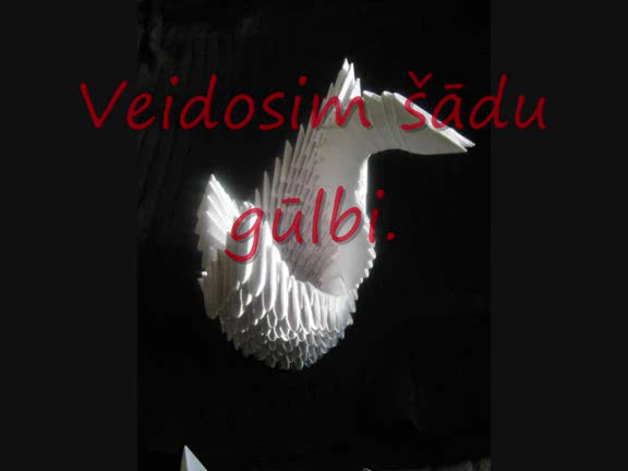  Autors: smadzenesPAzemi 3D Origami Gūlbis