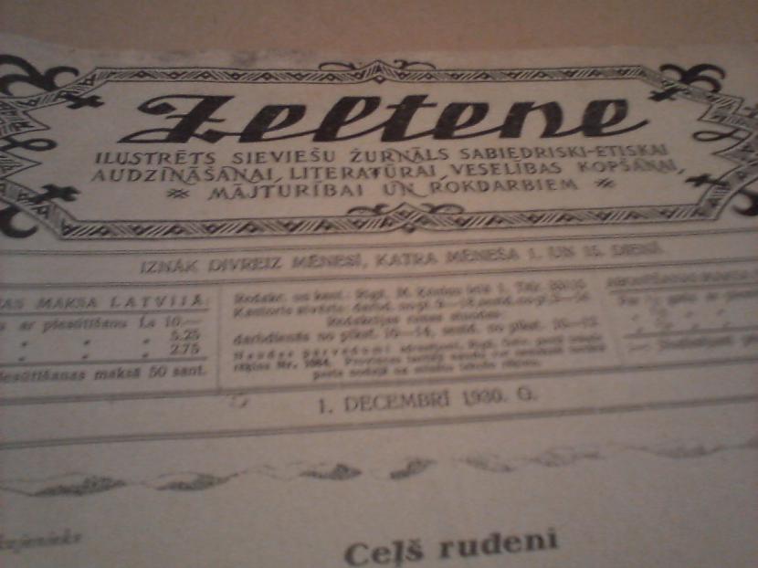 1930gada žurnāls sievietēm... Autors: Ādolfa kaķis Mana Latvijas vecā prese.