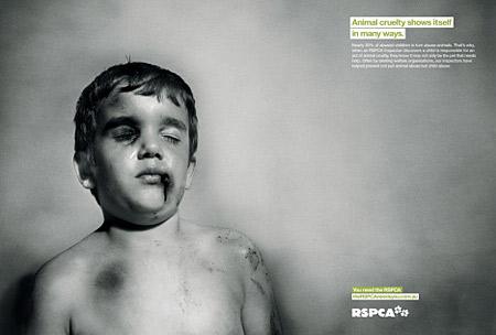 RSPCA Austrālijas dzīvnieku... Autors: agonywhispers 10 visšausmīgākās reklāmu  kampaņas ar bērniem