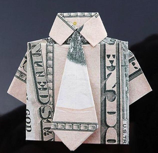 Uzvalks Autors: Asiņainā Mērija Origami no naudas.