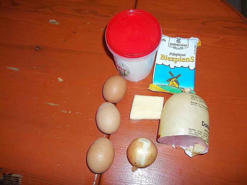 Vajadzēs  3 olas siers sīpols... Autors: Vityaz Brokastis.