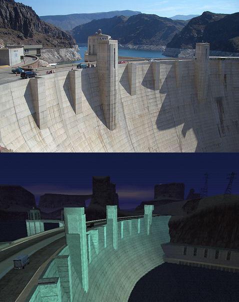 Hoover dam spēlē nokristīts... Autors: Iridescent GTA objekti realitātē 3.