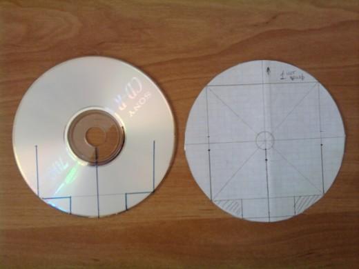 iezīmējam uz CD precīzi pēc... Autors: LielaisLempis Ko darīt ar CD?