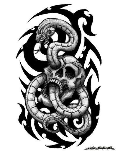 Čūska  Simbolizē gudrību un... Autors: Sadwolf Dzīvnieku tetovējumu nozīme.
