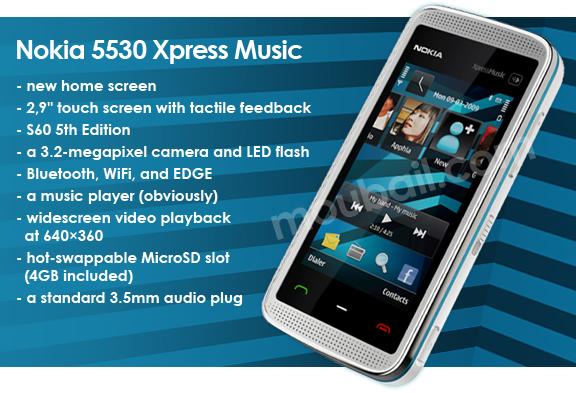 Nokia 5530 Xpress Music Autors: kartonz Nokia touchscreen