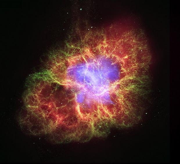 Crab Nebula A Star Autors: dea bildes no kosmosa.