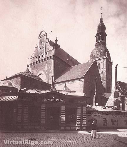 Doma baznīca 1930 gads Autors: Fosilija Pagājušo gadsimtu Vecrīgas foto.