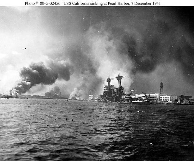 karakuģa 039USS California039... Autors: Verbatim Perlharbora 1941.gada 7.decembris