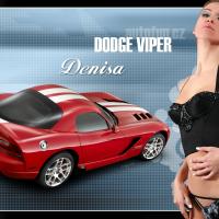 dodge viper and sexy chick