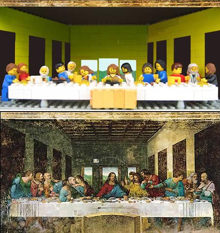Leonardo da Vincis Last Supper Autors: AldisTheGreat 10 Slavenas gleznas atjaunotas par LEGO.