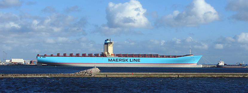 Lielākais konteineru kuģis... Autors: Fosilija Mans Projekts par kuģiem. 5 lielākie kuģi pasaulē.