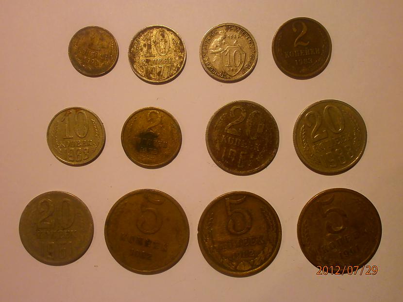 Bildē redzamas krievu monētas... Autors: LielaisLempis Es- monētu kolekcionārs!