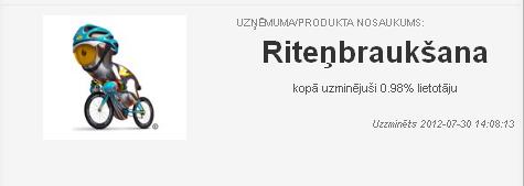 Riteņbraukscaronana Autors: Coop draugiem.lv "uzmini logo" 18. līmeņa atbildes