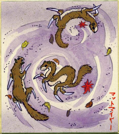 nbspKamaitachiTrīs trakas... Autors: Budzisss Japāņu mitoloģiskās būtnes no A līdz Z (VI daļa)
