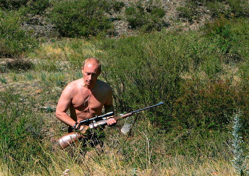 Vladimirs Putins krūmos rokās... Autors: Fosilija Supermens Putins