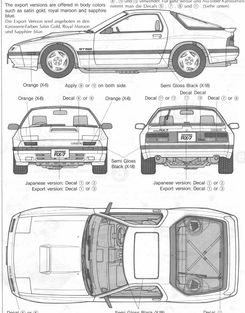 Mazda rx 7 чертеж Mazais monstrs - Mazda RX-7 FC - Spoki