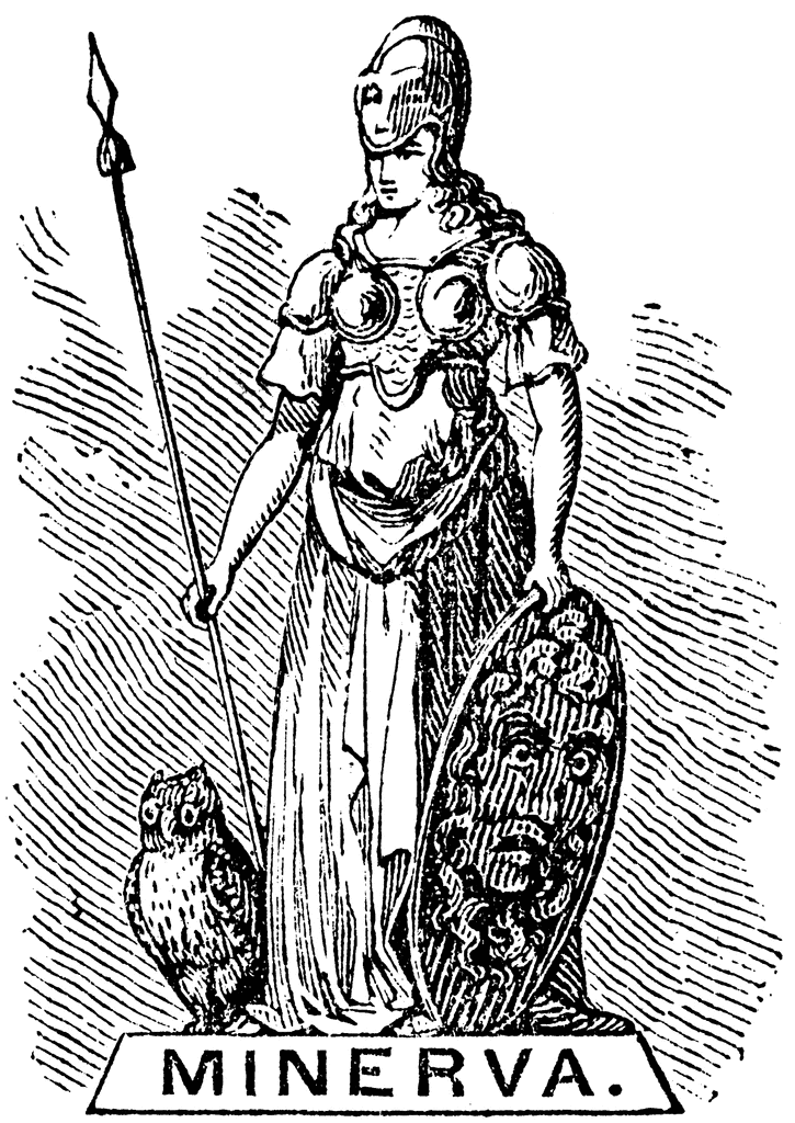 Minerva ar pūci Autors: roza ruksits Iluminātu pastāvēšana.