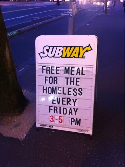 Subway nolēma ka katru... Autors: Fosilija Ir labi cilvēki šai pasaulē!