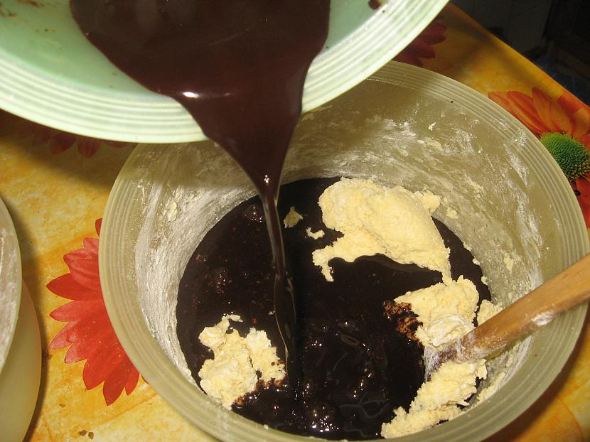 Beigās rūpīgi iejauc kakao... Autors: chocolates Karaliskā Šokolādes Kūka