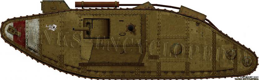 bdquoMark IVrdquo bija... Autors: Rozā Vienradzis Pirmais kaujas tanks - Mark I
