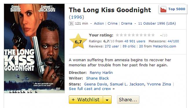 The Long Kiss Goodnight 1996  Autors: Werkis2 Manas Ziemassvētku filmas.