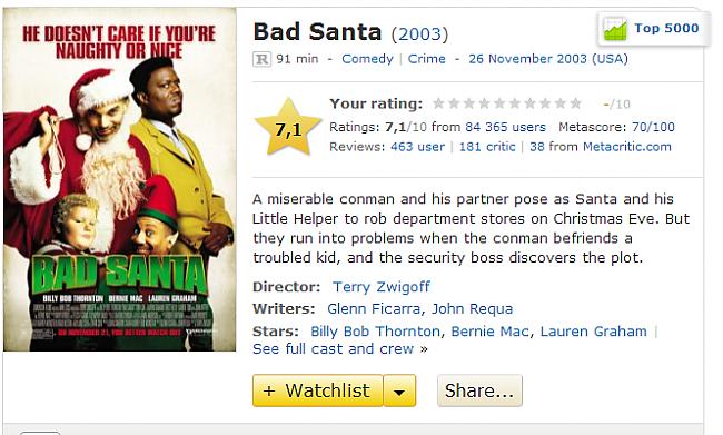 Bad Santa 2003  Autors: Werkis2 Manas Ziemassvētku filmas.