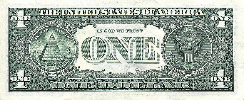1 DolārsDivi apļi uz banknotes... Autors: Advokāts Dolāra simbolika.