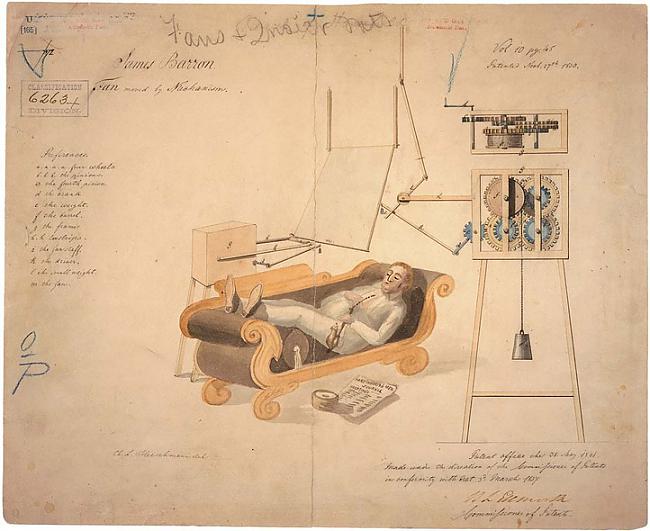 Mehāniskais ventilatorsTālais... Autors: vodkam Septiņi sen aizmirsti amerikāņu patenti no XIX gadsimta.