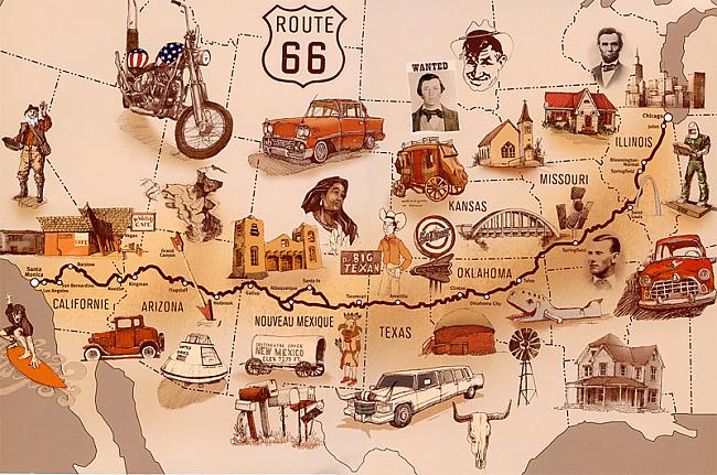 Ceļscaron scaronķērsoja upes... Autors: Latgaleens Pāri visai Amerikai "Route 66"