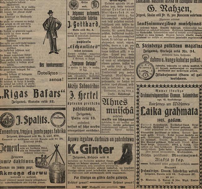  Autors: Werkis2 Reklāma pirms 100 gadiem  laikrakstā "Latviešu Avīzes" (1822-1915).