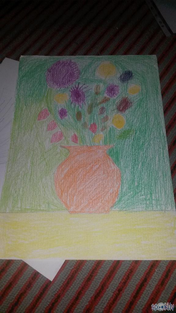 Tā nu lūk mans puķīscaronu... Autors: Fosilija Mani Sākumskolas mākslas darbi !