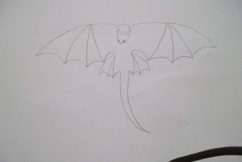 Zīmējam asti cik izlocītu vien... Autors: vienpadsmitgadniece Kā zīmēt: lidojošs tumsējs fūrijs.