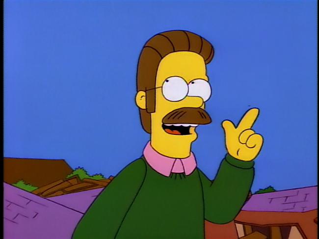Tici vai nēbet Nedam Flanders... Autors: kriska14 10 Dažādi fakti par Simpsoniem! #2