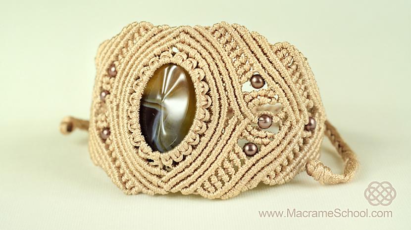 DIY Macrame Bracelet with... Autors: macrame Aproce ar akmeni (DIY)