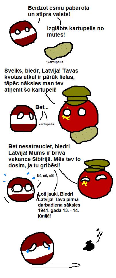 Latvijas okupācija un... Autors: MrLatviskais Polijas Bumbas komiksi par Latviju (Latviskoti).