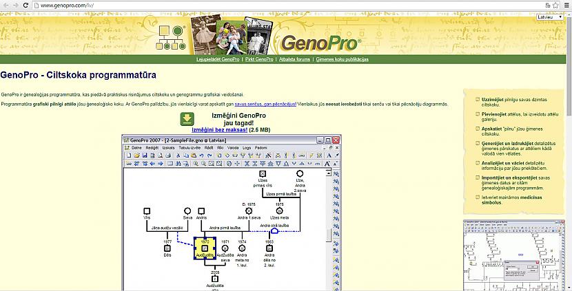 GenoProcom Autors: Werkis2 Ģimenes koka veidošana.